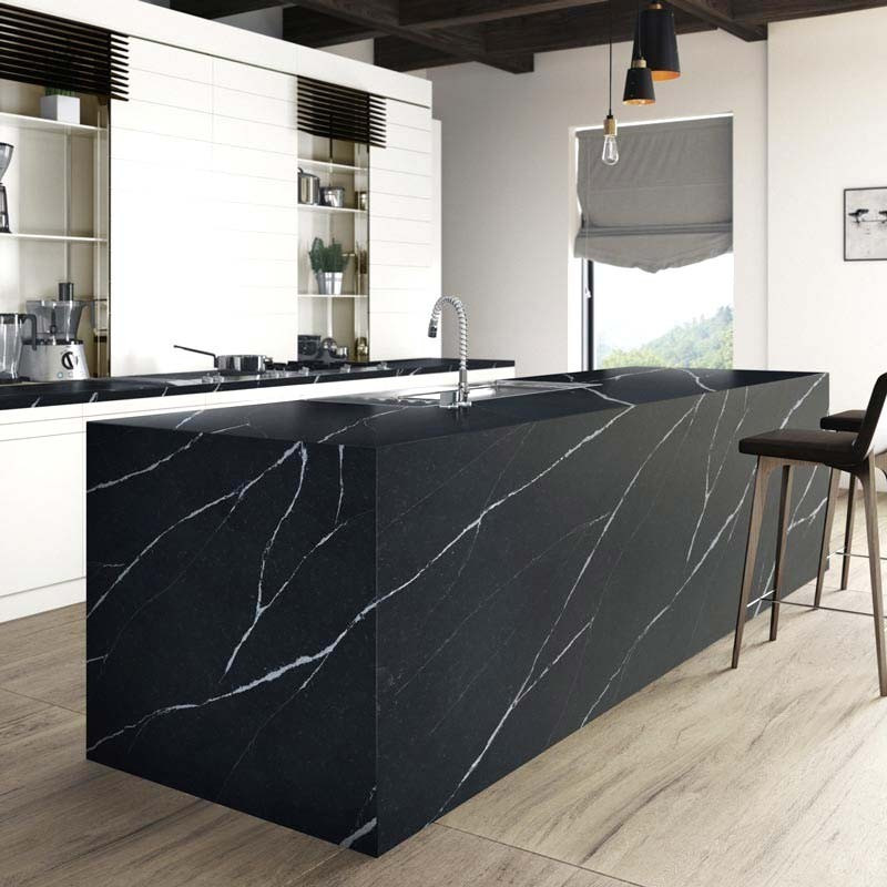 Plan de travail en Quartz Silestone® Eternal Marquina
